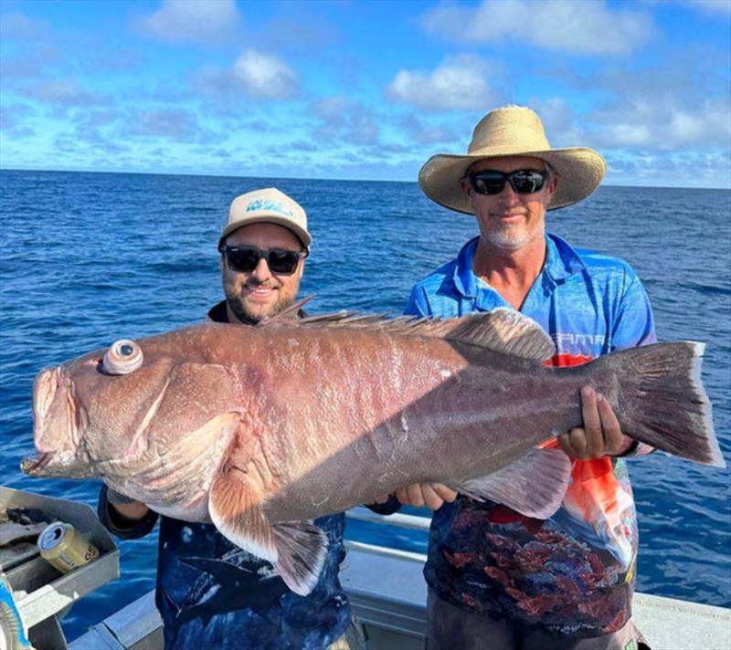 Clayton Beer needed a hand to hold up another deep-drop victim photo copyright Fisho's Tackle World taken at  and featuring the Fishing boat class