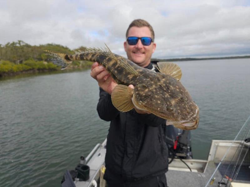 Jacko certainly loves his flathead fishing. And why not, with fish of this quality on offer - photo © Fisho's Tackle World