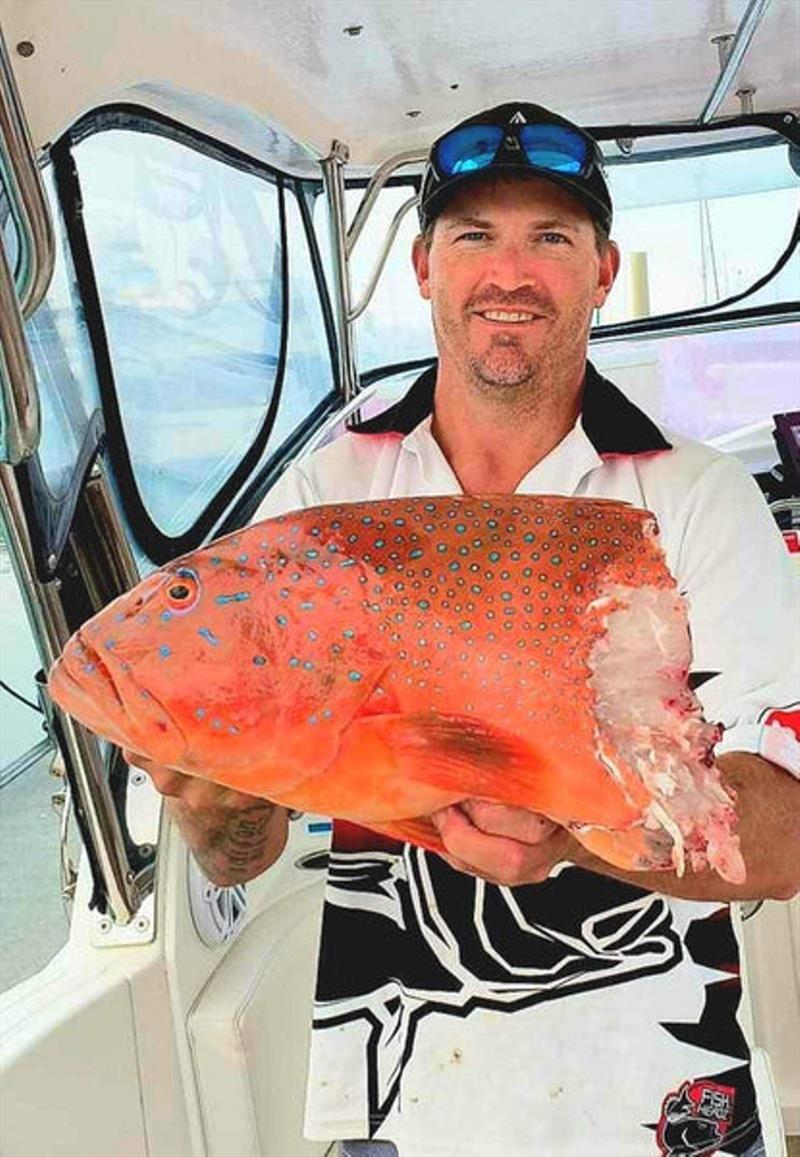Pauly from Hot Reels Charters with the leftovers. The carnage is heartbreaking - photo © Fisho's Tackle World