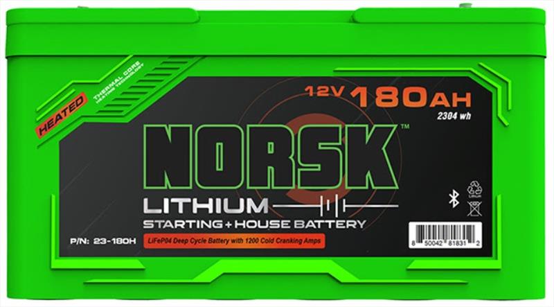 180AH 12V LiFePO4 Starting/House battery with Thermal Core Technology photo copyright NORSK Lithium taken at  and featuring the Fishing boat class
