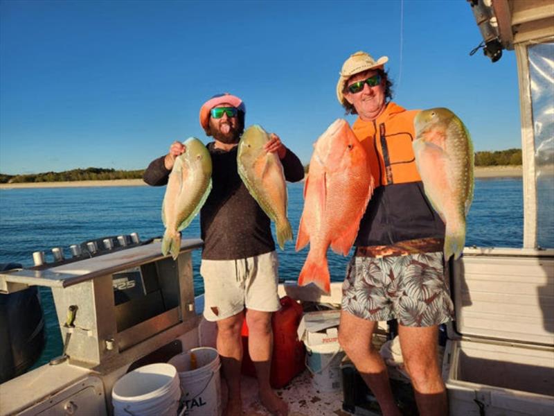 Father and son team, Tony and Riley Kruger with the spoils of a recent trip out wide - photo © Fisho's Tackle World
