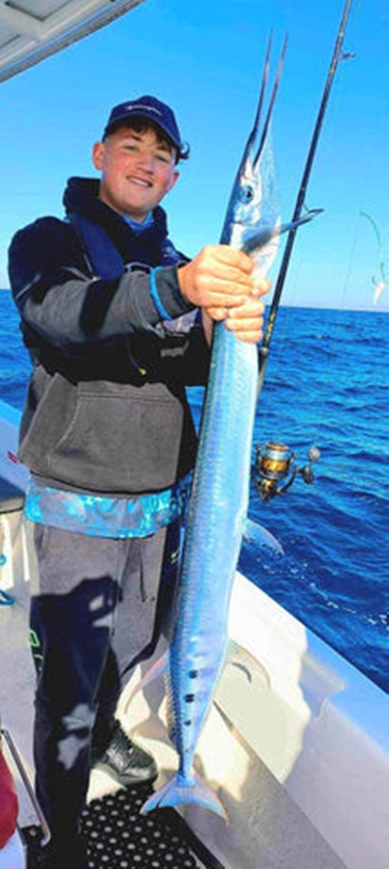 Kobe took a ride with Hot Reels Charters and had some fun with this big long tom. They can be a real pest on the surface when you are trying to get lures and baits down - photo © Fisho's Tackle World