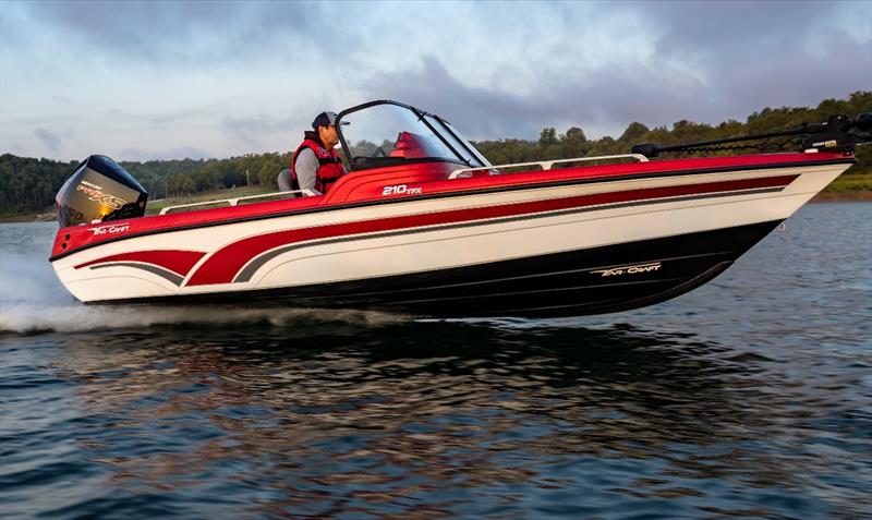 New layout and styling on the new 210 TFX. 50 gallon fuel capacity - photo © Bass Cat & Yar-Craft Boats