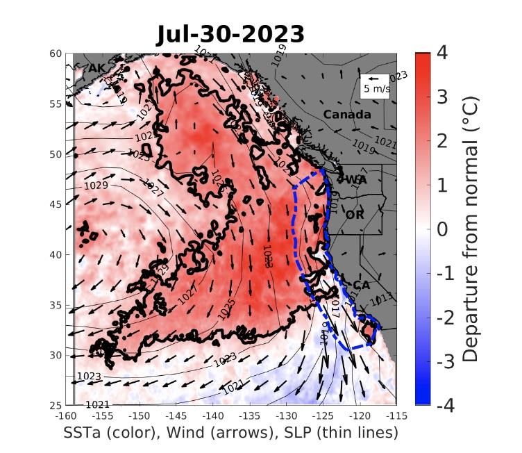 Large marine heatwave reaches Oregon and Washington Coasts - photo © NOAA Fisheries