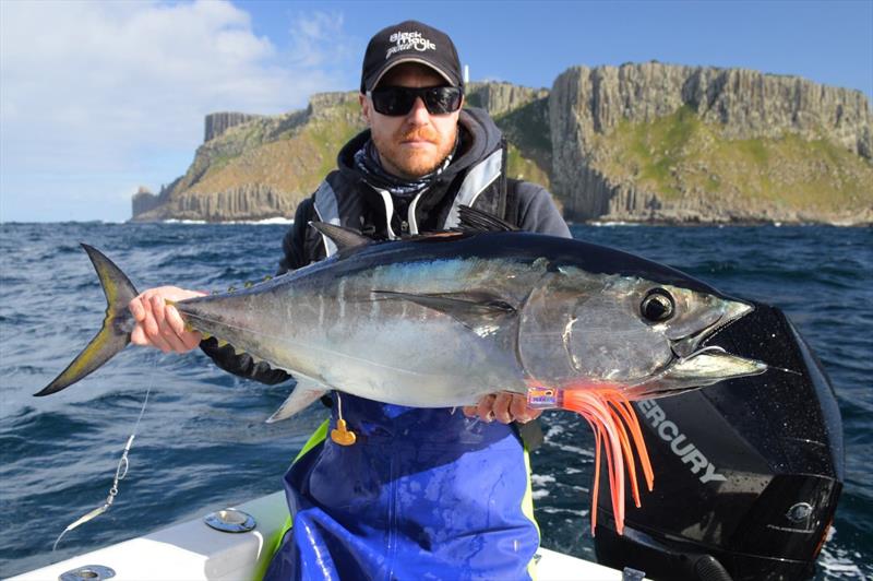 Tom with another ripper from that trip - photo © Spot On Fishing Hobart