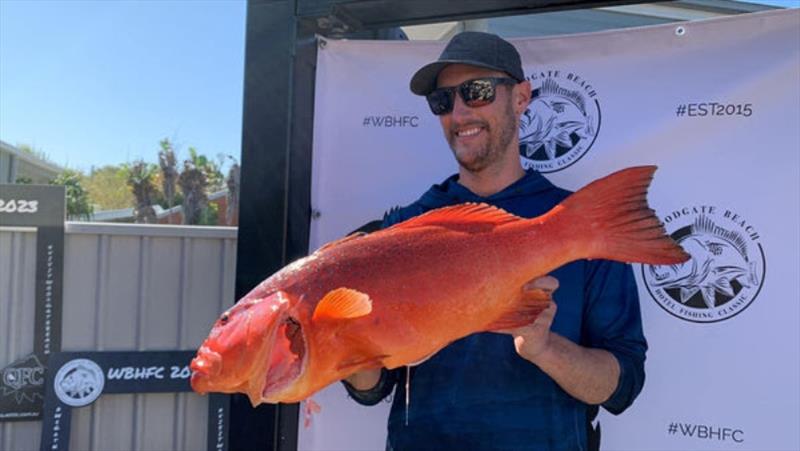 A Woodgate fishing comp entrant with the winner in the Coral Trout category - photo © Fisho's Tackle World