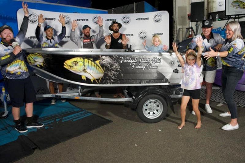 Winners are grinners! The Woodgate fishing comp was a resounding success, even if the weather was challenging - photo © Fisho's Tackle World