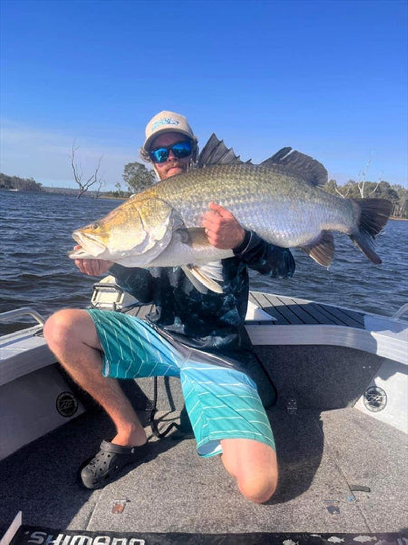Kyle got away for a freshwater fix and scored a couple of fine Mondy barra - photo © Fisho's Tackle World