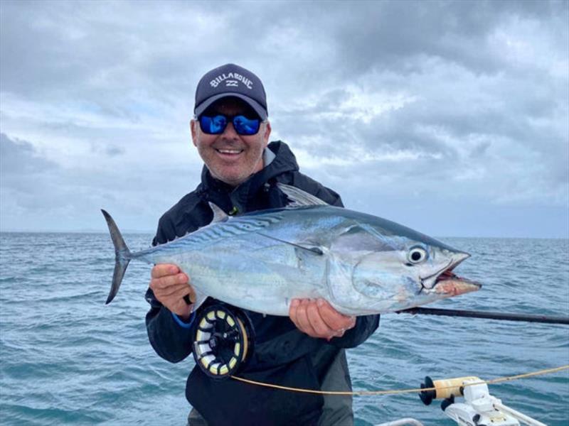 Tuna are a sensational fly fishing target for all ages. These line burners will test your line management skills, as Brent from Tackle World Port Stephens can attest - photo © Fisho's Tackle World