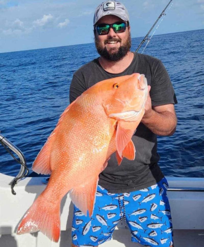 Josh Mcguire headed wide and scored well. This is 1 of 4 reds from that trip - photo © Fisho's Tackle World