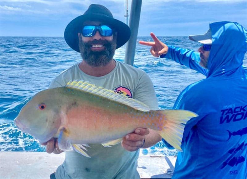 Luke was happy with this solid tusky from a recent charter trip offshore - photo © Fisho's Tackle World