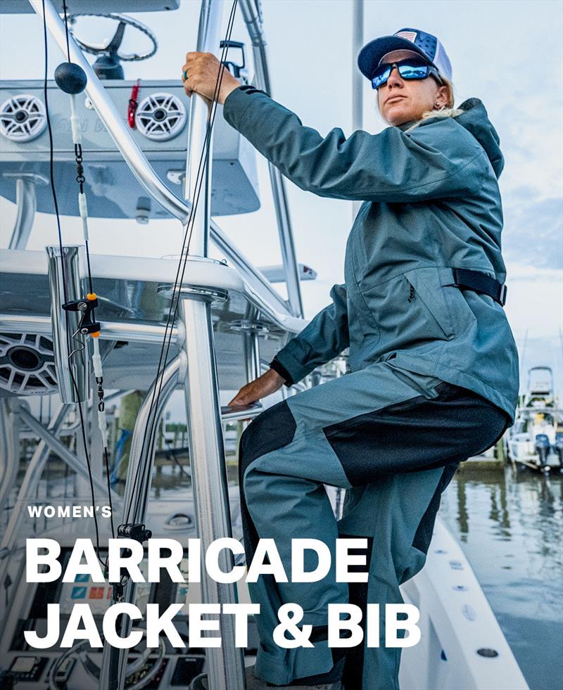 Women's Barricade Jacket and Bib photo copyright AFTCO taken at  and featuring the Fishing boat class