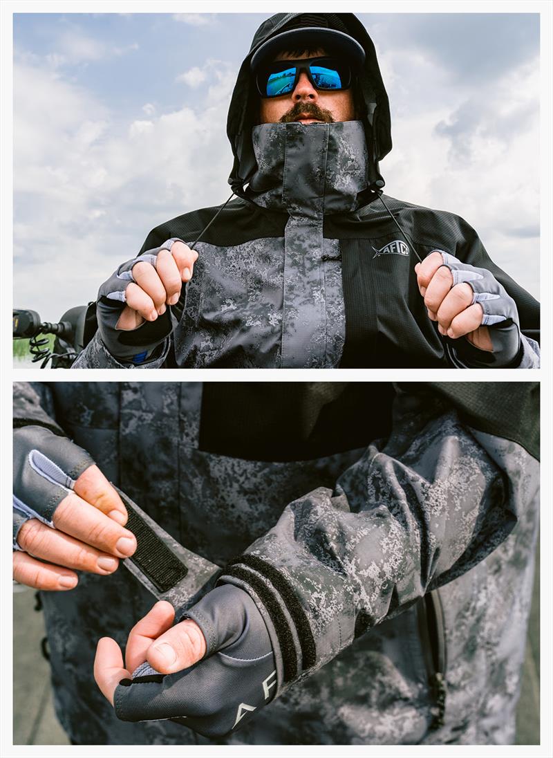 Barricade weatherproof rain suit photo copyright AFTCO taken at  and featuring the Fishing boat class