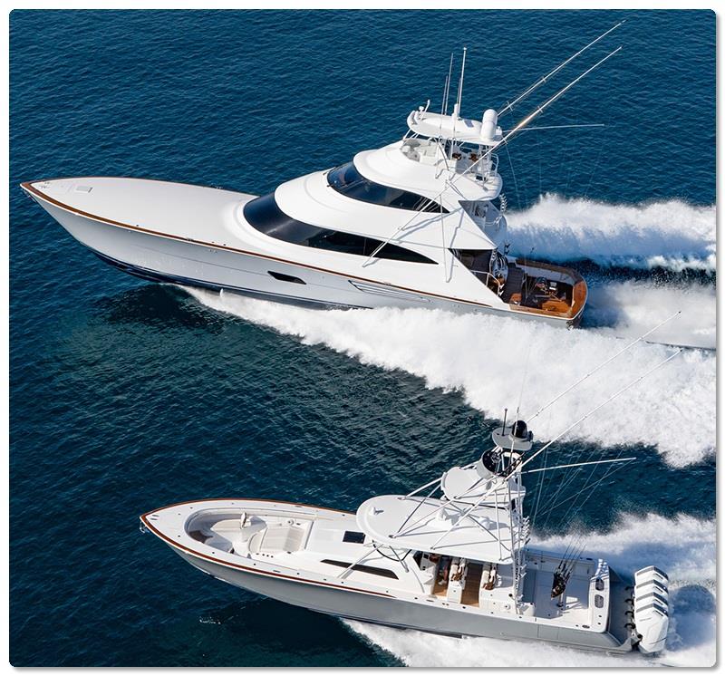 Viking 90 and Valhalla 55 photo copyright Viking Yachts taken at  and featuring the Fishing boat class