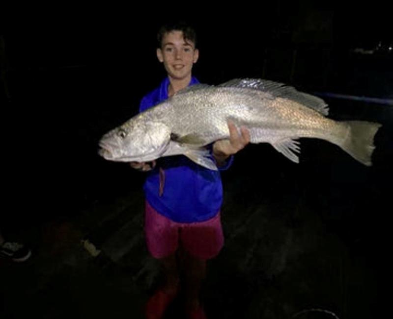 Jimmy Muldoon can be justifiably proud of this night-caught local jewfish photo copyright Fisho's Tackle World taken at  and featuring the Fishing boat class