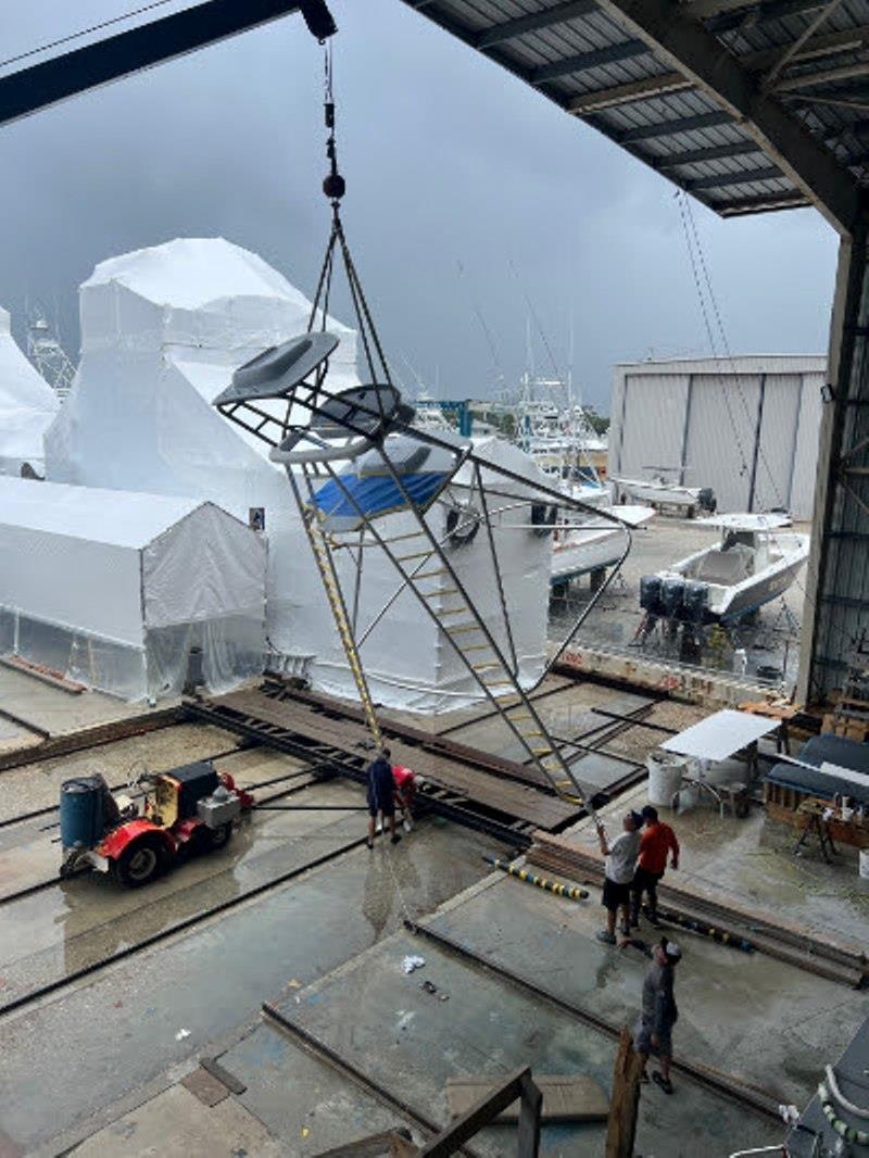 Hull #8 - Tower up - photo © Michael Rybovich & Sons