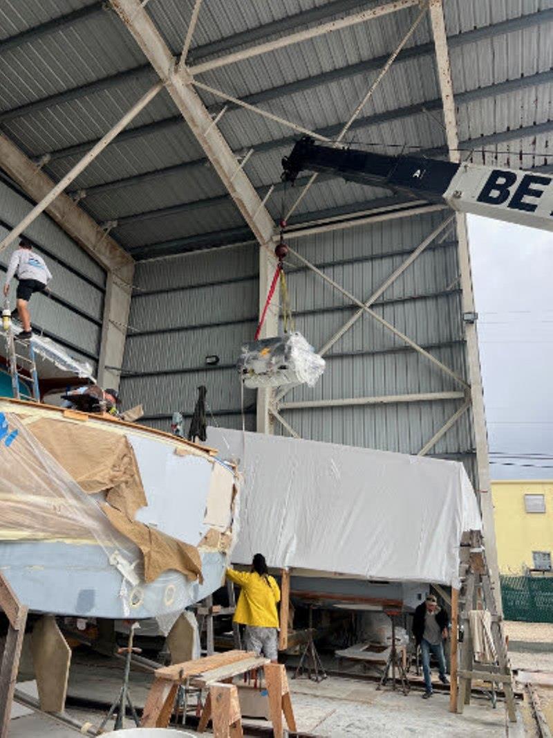 Hull #10 - Flying the starboard engine - photo © Michael Rybovich & Sons