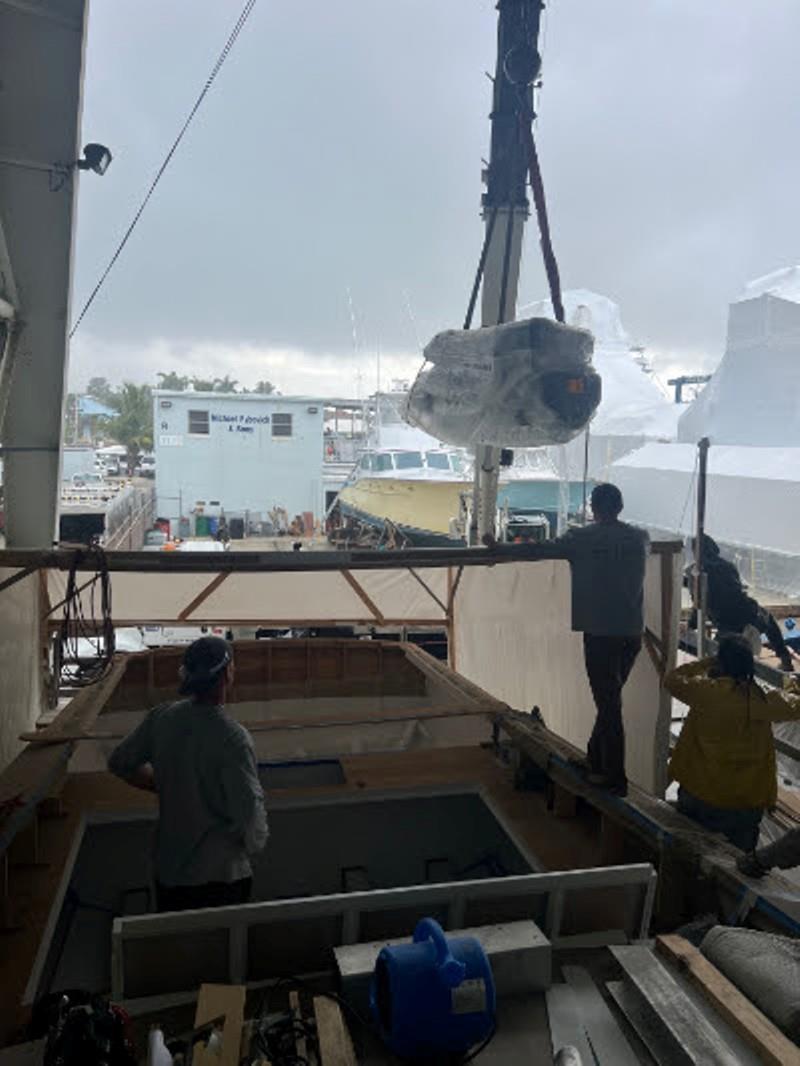 Hull #10 - Flying the port engine - photo © Michael Rybovich & Sons