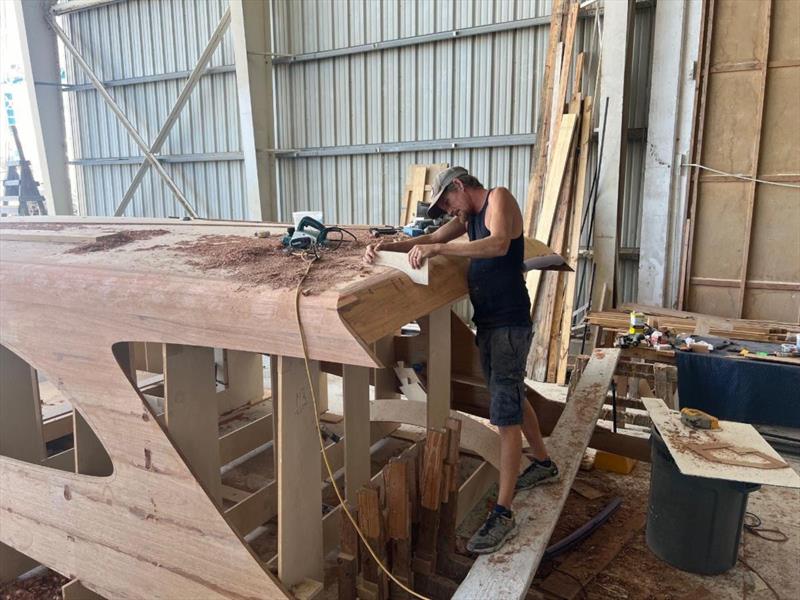 Hull #10 - Flipper shaping deckhouse - photo © Michael Rybovich & Sons