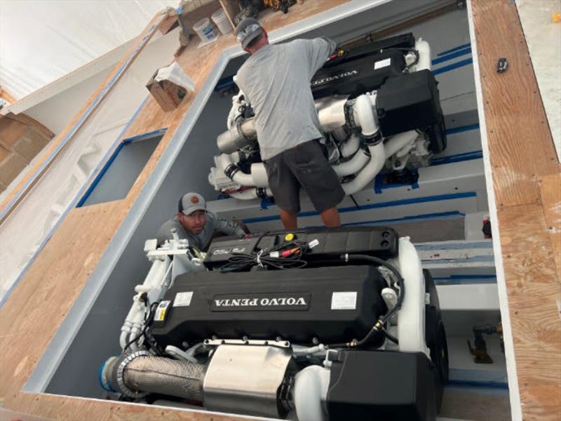 Hull #10 - Craig with both engines down - photo © Michael Rybovich & Sons