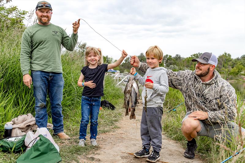 Participants caught stringers of fish from the recently stocked pond at Hood Park - photo © Union Sportsmen's Alliance