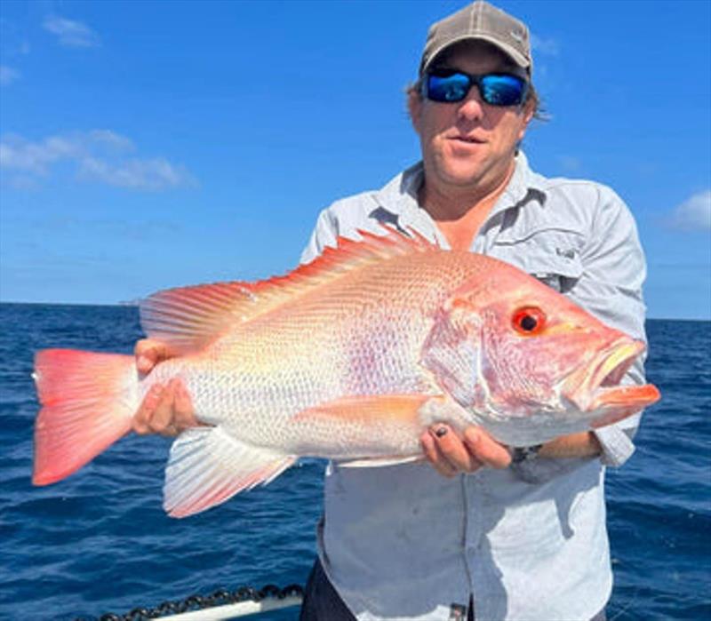 Chris went to Stanage Bay and hauled in this handsome nannygai (scarlet) - photo © Fisho's Tackle World