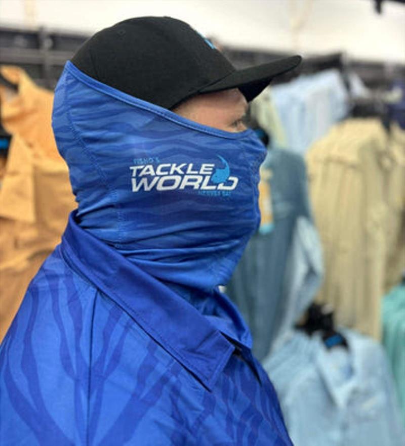 The new Fisho's head scarf will protect you from harmful UV rays as well as the winter chill as you tear around the bay at full noise - photo © Fisho's Tackle World