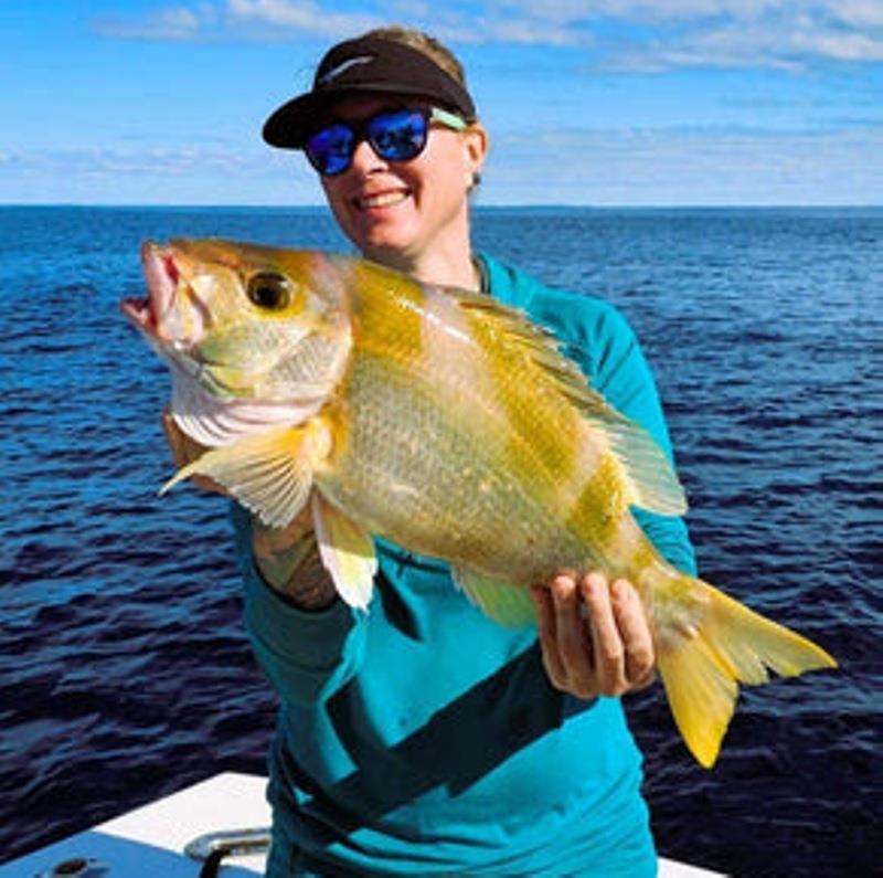 This tang snapper of Doreen's is yet another weird and wonderful critter you can haul from the depths - photo © Fisho's Tackle World