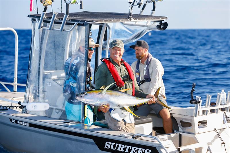 A small Yellowfin Tuna is caught out of ET's 540 Pro Fisher - photo © Andrew Ettingshausen