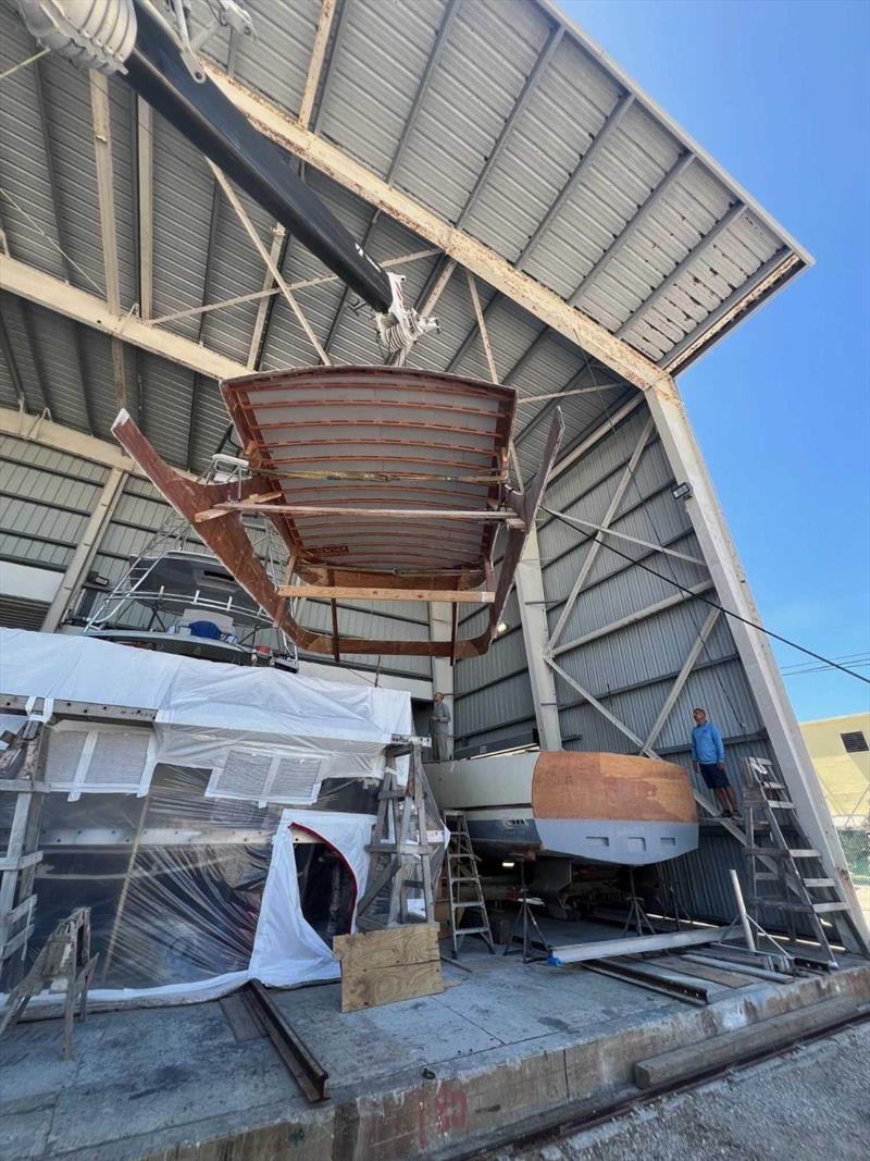 Hull #10 - Flying the deckhouse 3 - photo © Michael Rybovich & Sons