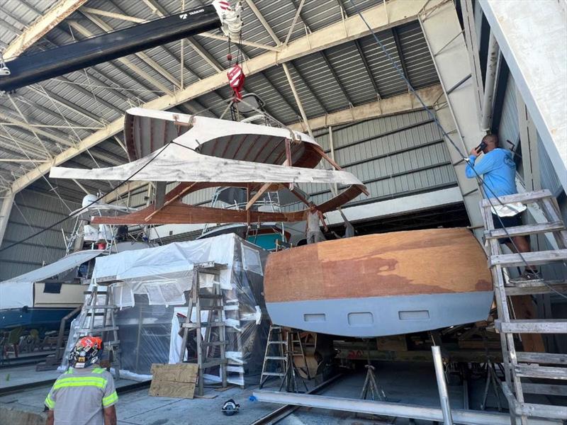 Hull #10 - Flying the deckhouse 2 - photo © Michael Rybovich & Sons