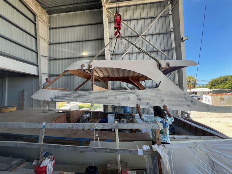 Hull #10 - Flying the deckhouse 4 - photo © Michael Rybovich & Sons