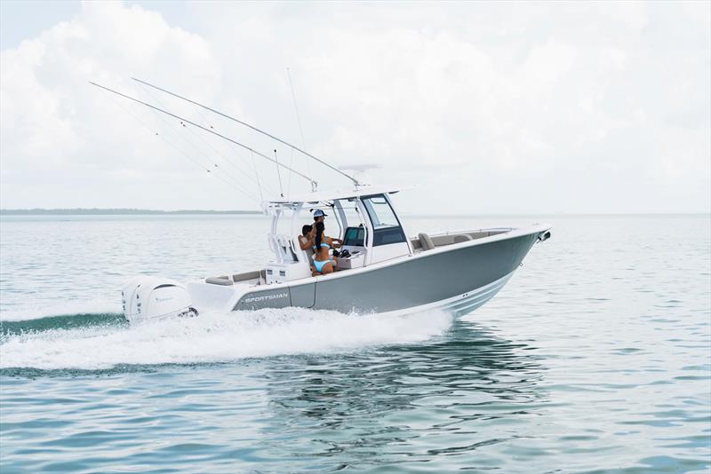 Under the midday sun, Shadow Gray reveals its most striking and consistent hue, showcasing its true, captivating essence photo copyright Sportsman Boats taken at  and featuring the Fishing boat class