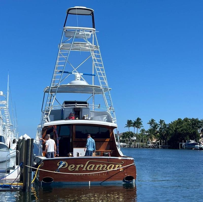 Hull #8 - Tied up at the dock - photo © Michael Rybovich & Sons