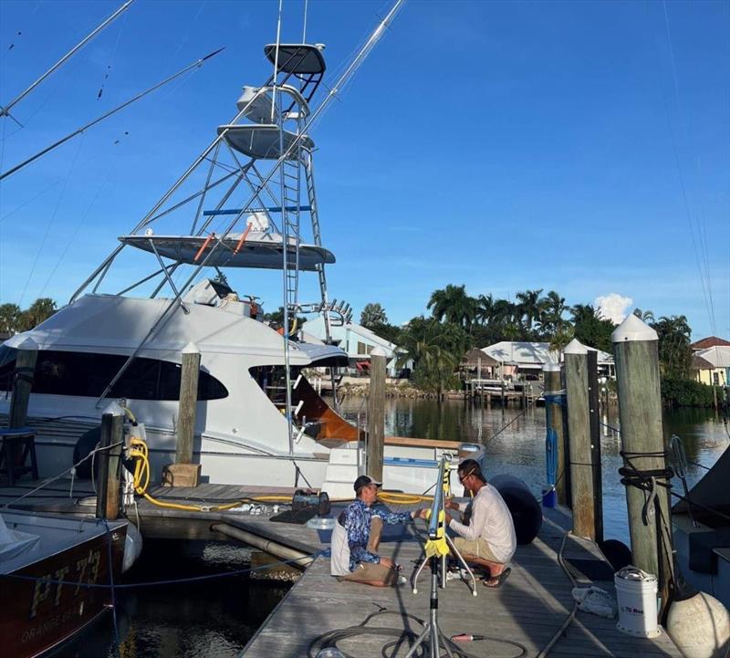 Hull #8 - Hanging riggers photo copyright Michael Rybovich & Sons taken at  and featuring the Fishing boat class