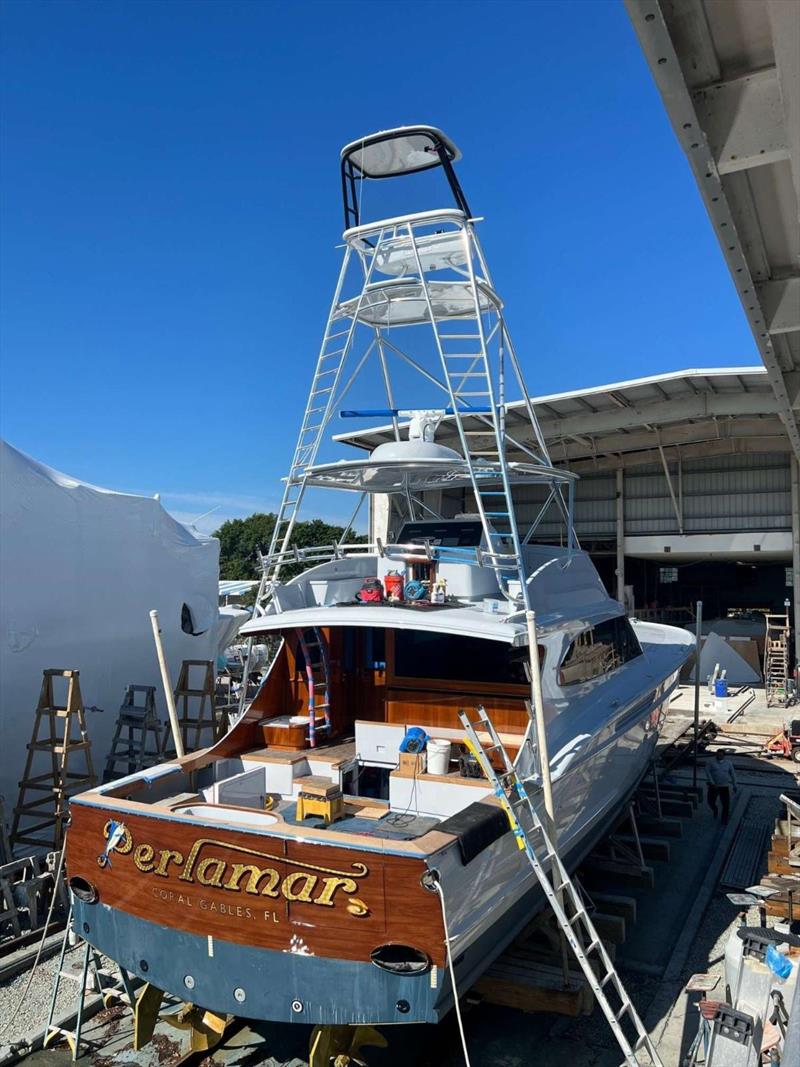 Hull #8 - On the ways photo copyright Michael Rybovich & Sons taken at  and featuring the Fishing boat class