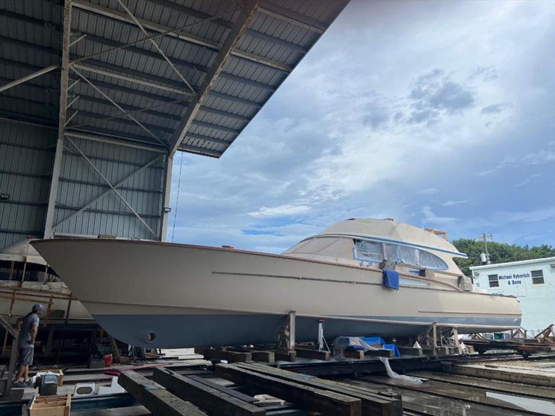 Hull #9 - Coming out of the shed photo copyright Michael Rybovich & Sons taken at  and featuring the Fishing boat class