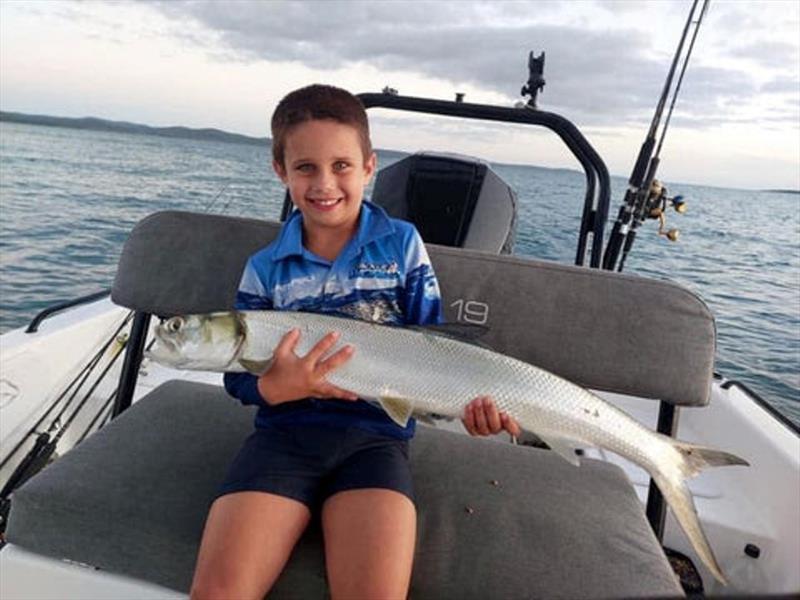 Kingy Ridgeway showed his impressive angling skills to subdue this big giant herring photo copyright Fisho's Tackle World taken at  and featuring the Fishing boat class