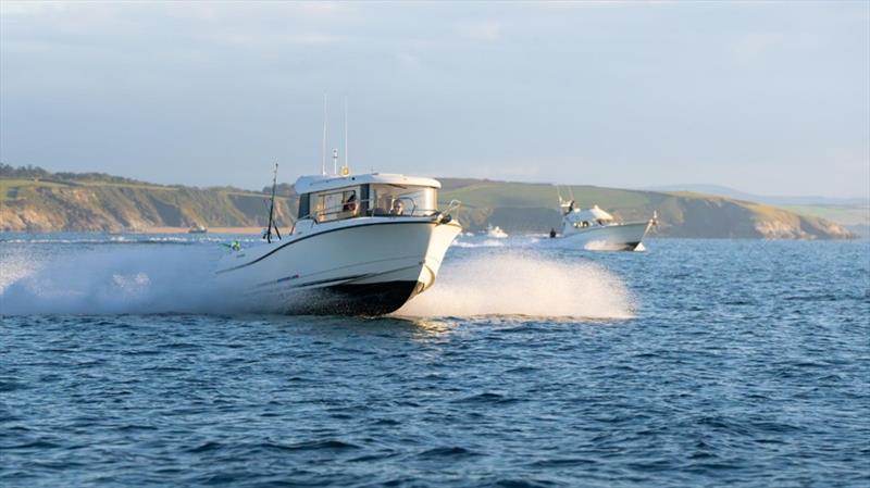 Thirteen boats across the UK headed from the start line to the world class bluefin tuna grounds off Falmouth photo copyright Aaron Barrett @abwatershots taken at  and featuring the Fishing boat class