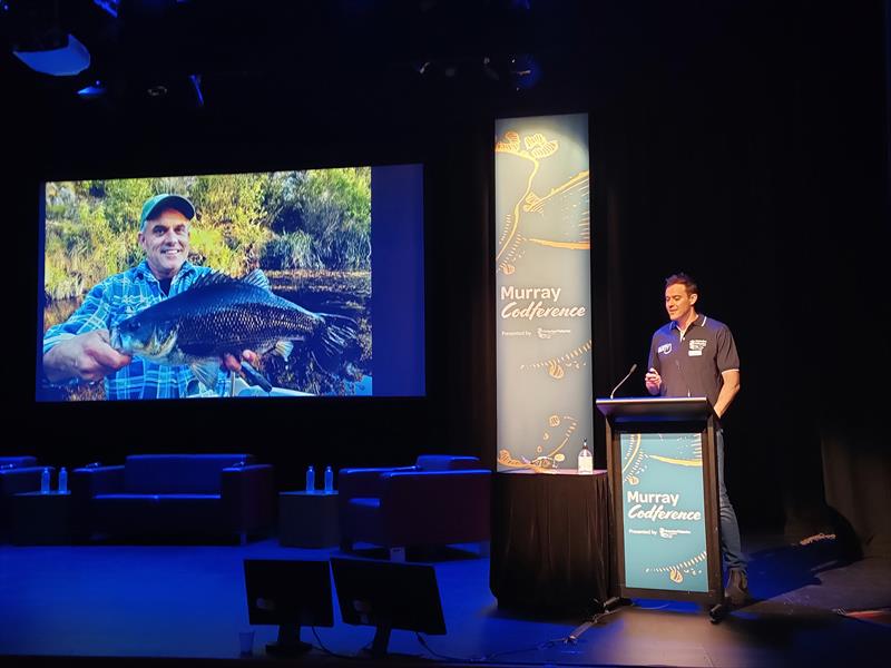 Taylor Hunt presenting at Murray codference photo copyright Victorian Fisheries Authority taken at  and featuring the Fishing boat class