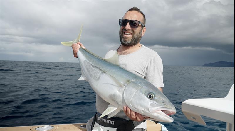 George's First NZ Kingfish in his new Makaira Gen3 770 photo copyright Makaira Boats taken at  and featuring the Fishing boat class