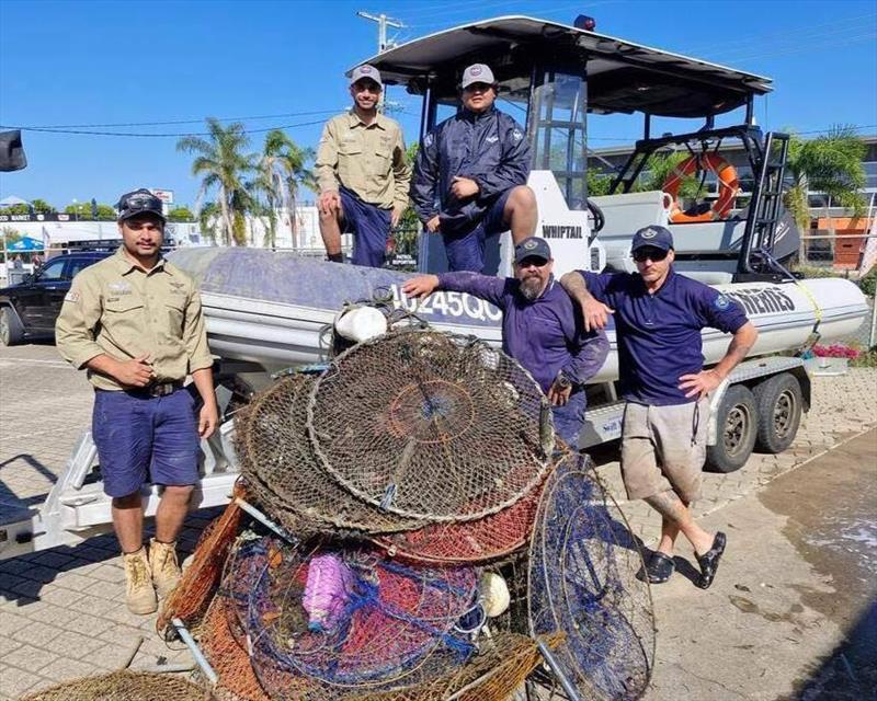 Crab pot clean-up in Pumicestone Passage photo copyright Department of Agriculture and Fisheries taken at  and featuring the Fishing boat class