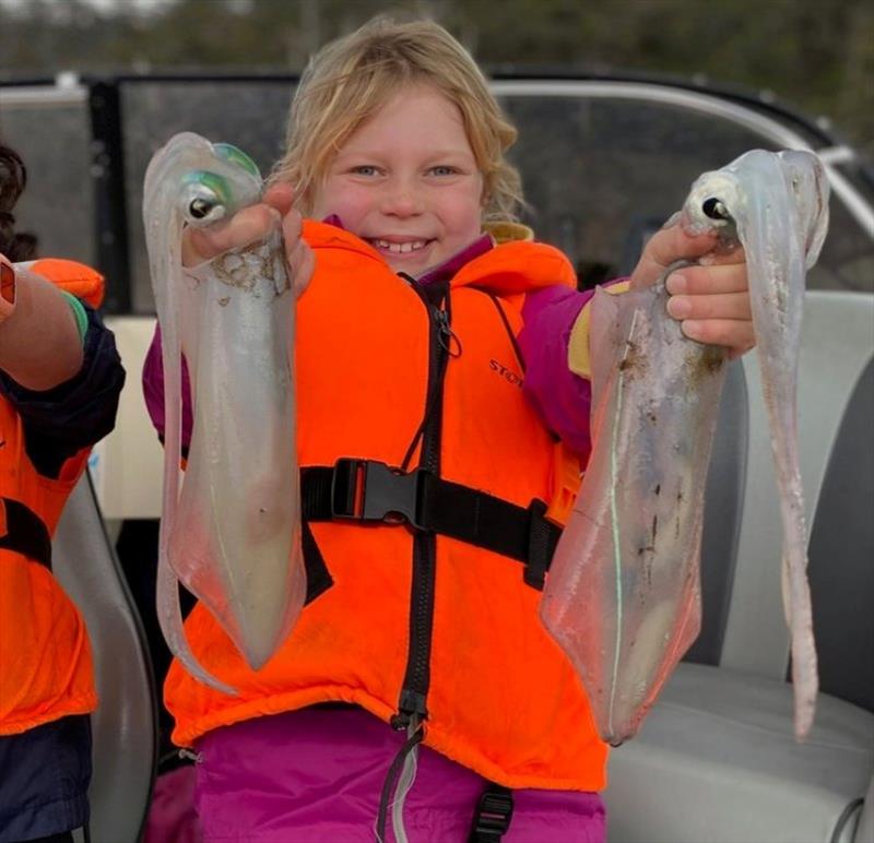 Emma with a good haul before the season closed - photo © Spot On Fishing Hobart