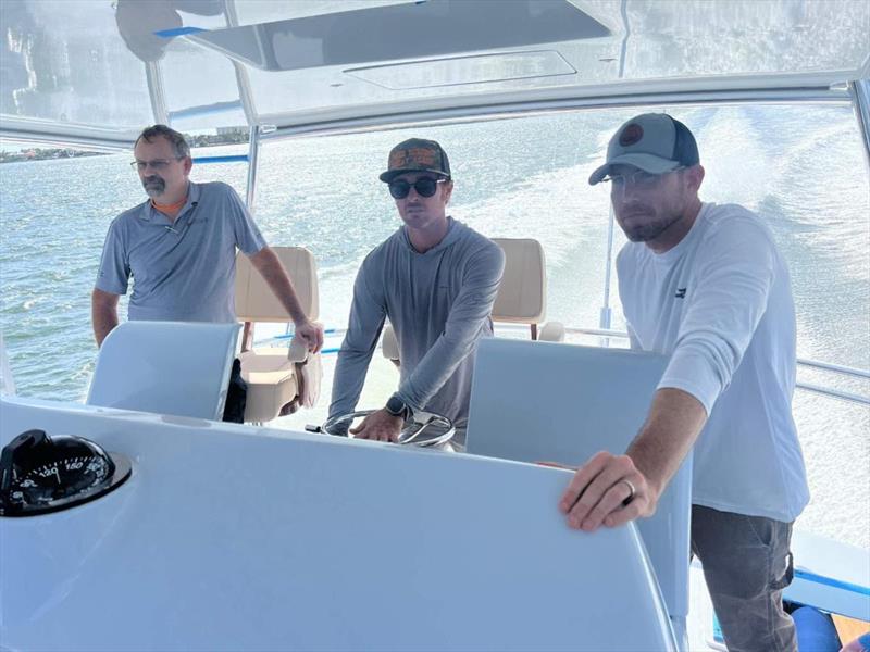 Hull #8-Sea trial with Matt, Alex, and Dusty - photo © Michael Rybovich & Sons