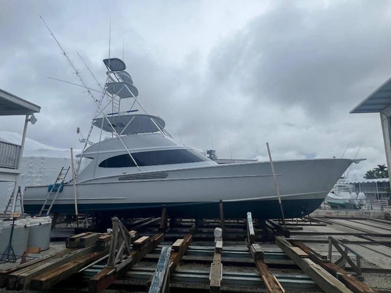 Hull #8 - Hauled for boot stripe - photo © Michael Rybovich & Sons