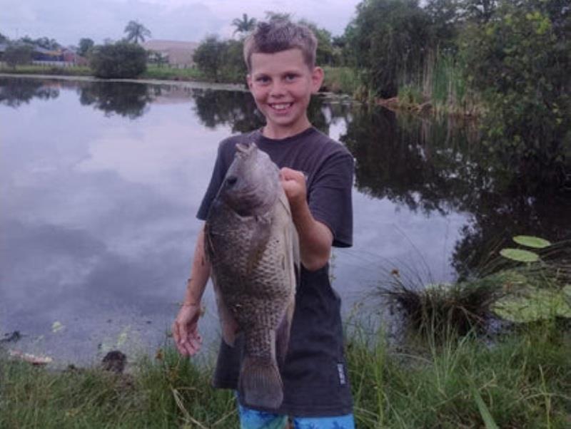 Kade Whittle hauled in this massive tilapia from a local lake. The biggest we've ever seen photo copyright Fisho's Tackle World taken at  and featuring the Fishing boat class