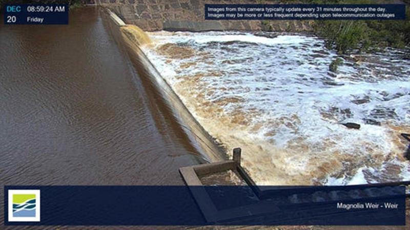 Teddington Weir as of this morning. There is tons of water flowing over the Mary River barrage as well photo copyright Fisho's Tackle World taken at  and featuring the Fishing boat class