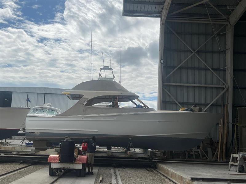 Hull #10 - Moving for primer - photo © Michael Rybovich & Sons