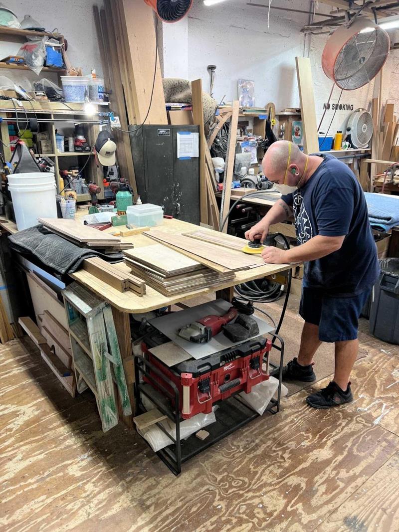 Hull #9 - Chris F. on the upper sliders - photo © Michael Rybovich & Sons