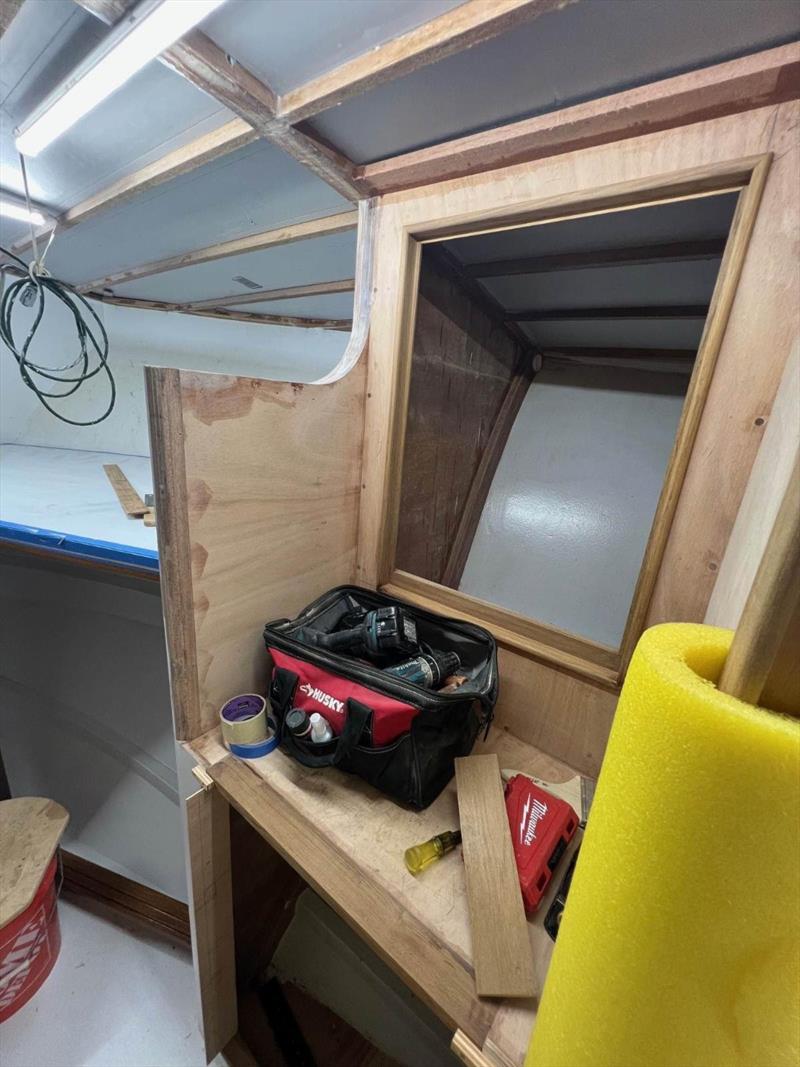 Hull #10 - Forward cabin dresser and hanging locker - photo © Michael Rybovich & Sons